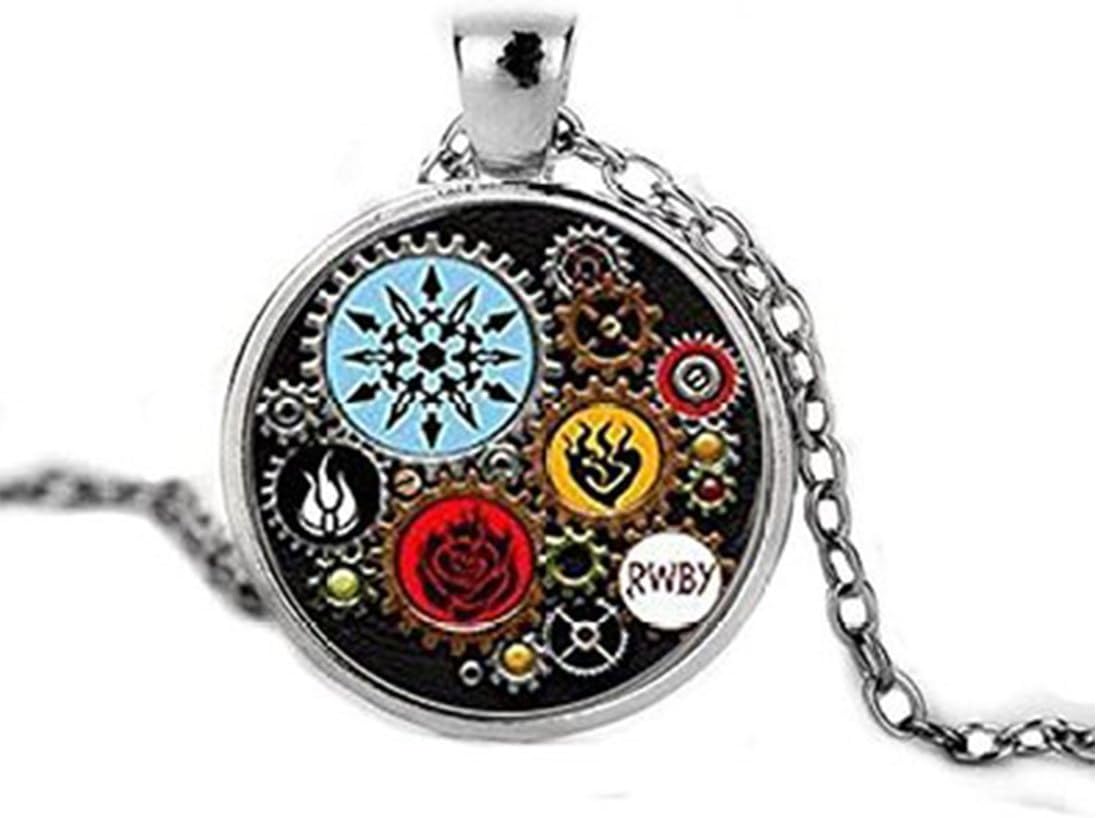 VintaStore Art Glass Necklace Rwby Or Jnpr Inspired Steampunk Pendant Necklace A3938