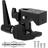 QWORK Universal Super Clamp with 5/8" Standard Stud for Photography Studio, Video Camera, and Lighting Support
