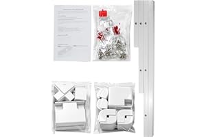 ASAHOM 98FT Track-Mount Kit Compatible with Govee Permanent Outdoor Lights 1/2/Elite(Model: H705B, H705C, H705D, H705E, H705F), Track System S1080 Permanent Outdoor Lights Pro, White