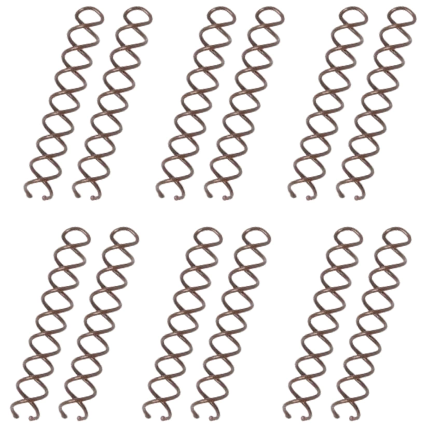 Topkids Accessories 12pc Hair Twist Spiral Pins Women Twist Spin Hair Pins* 75mmSpiral Hair Pin Spiral Hair Clip Spin Clip Bun Stick Clip Bun bun pins Spiral Hair Grips for Girls & Women (Brown 75mm)