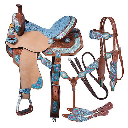 Silver Royal Macaelah Barrel Saddle 5-PC Package 1