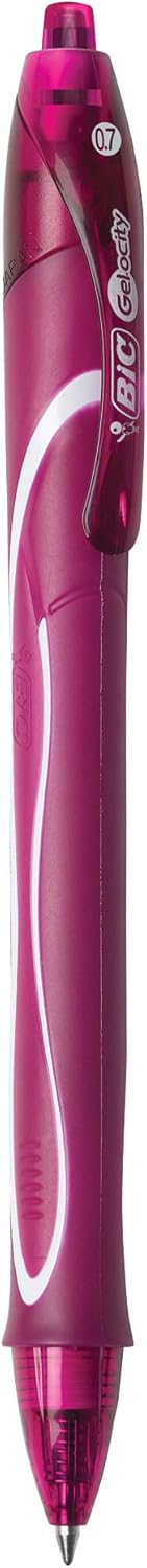 BIC Gel-Ocity Quick Dry Gel Pens, Medium Point Retractable Gel Pen (0.7mm), Assorted Colors, 8-Count: Office Products