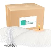 Wfmolcand 10 lb Natural Pearl Wax Sand DIY Set with 100 Wicks, Reusable, Continuous Burning, Unscented Candle Powder, Designed for Handmade Candles, Wedding Celebrations and Party Decorations