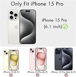 Finyosee Compatible with iPhone 15 Pro Glitter Neon