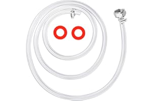 WELLBOM 5FT Kegerator Beer Lines with Barb Fitting Connector, 3/16" ID 7/16" OD Keg Lines Replacement Kit for Brewing Beer Keg Tap Tower, D Keg Coupler