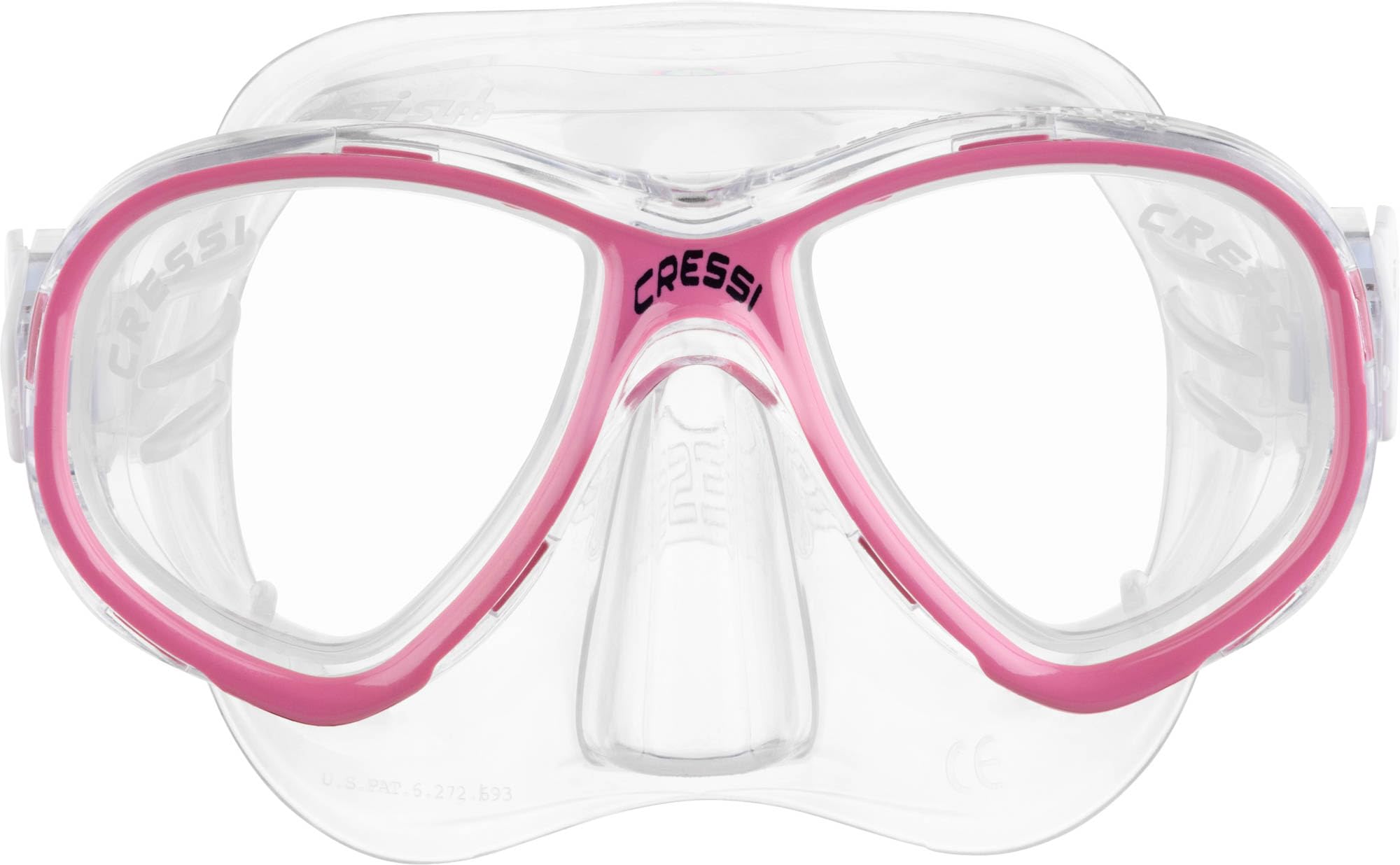 Cressi Perla Jr Snorkelling & Apnea Maske, Transparent/Rosa, Einheitsgröße, Junior Unisex