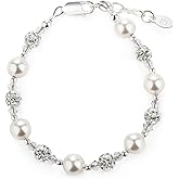 Cherished Moments Children's 14K Gold-plated or 925 Sterling Silver Bracelet with Stardust Beads and Austrian Crystals for Babies, Infants, Toddlers, and Girls Jewelry Gifts