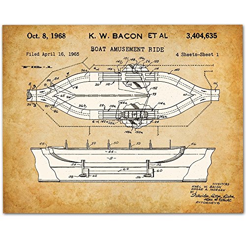 Disneyland Pirates of the Caribbean Ride 11x14 Unframed Patent Print