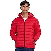 Spyder Packable Puffer Jacket Men with Hood, Lightweight Winter Jackets for Men