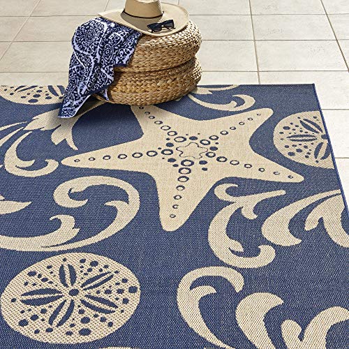 Gertmenian 22299 Outdoor Rug Freedom Collection Coastal Themed Smart