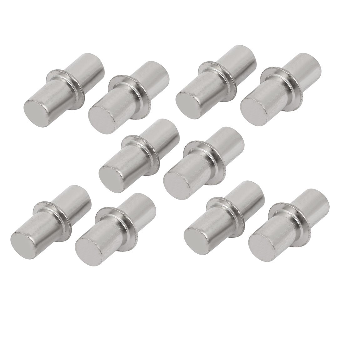 Sourcingmap Cabinet Wardrobe Shelf Support Pins Studs Pegs Silver Tone 6mmx17mm 10pcs