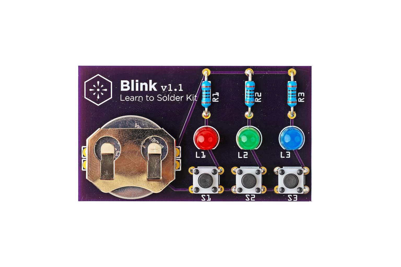 Blink LED Soldering Kit | DIY Electronics Projects for Beginners | Practice for STEM Classes & Events | Science Project Electronic Light Circuit Boards with Battery