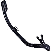 Kraken Aquatics Dry Snorkel with Purge Valve - Scuba Snorkel Gear | Silicone mouthpiece, quick-release clip. For scuba diving, snorkeling, freediving &amp; spearfishing.