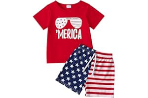 Tinypainter Toddler Boy 4th of July Outfit Short Sleeve T-shirt Top+American Flag Shorts Baby Boy Independence Day Clothes