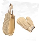 Beaupretty 2pcs Back Rub Shower Gloves Bath Gloves Exfoliating Hanging Towel view 7