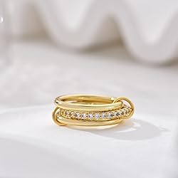 Canboer Gold Stackable Statement Rings for Women