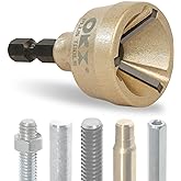ORXPLUS Tools Tungsten Carbide Deburring Chamfer Tool 1/8"-3/4" (3-19mm) | 72 Degree Edge Design to Quickly Remove Burrs &amp; Chamfer Stainless Steel, Bolts &amp; Pipes. Fits 1/4" Quick-Change Hex Shank