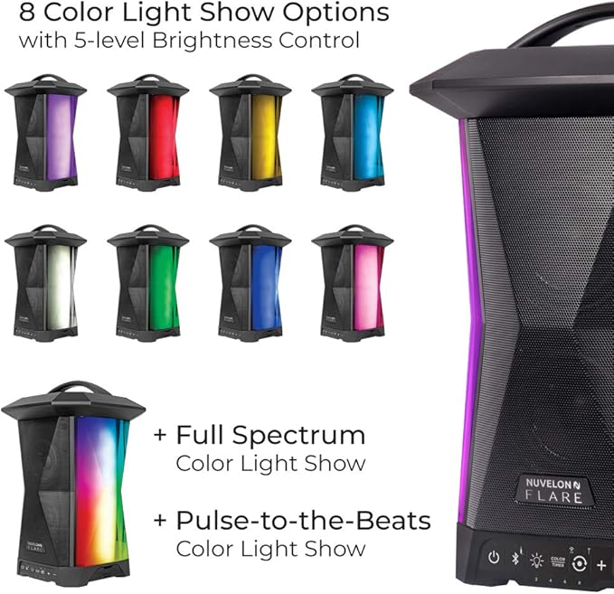 nuvelon multi sync bluetooth led speaker