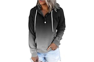 INESVER Womens Casual Hoodie Fall Fashion Pullover Tops Loose Drawstring Hooded Sweatshirts Comfy Pullover Tops with Pocket
