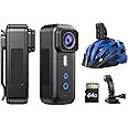 BOBLOV F5 2.7K Body Camera, 64GB Body Worn Camera with 150mins Video Recording, Small and Compact, Comes with Helmet Mount, for Traveling, Driver, Delivery Man, Lecture Recording (No WiFi)