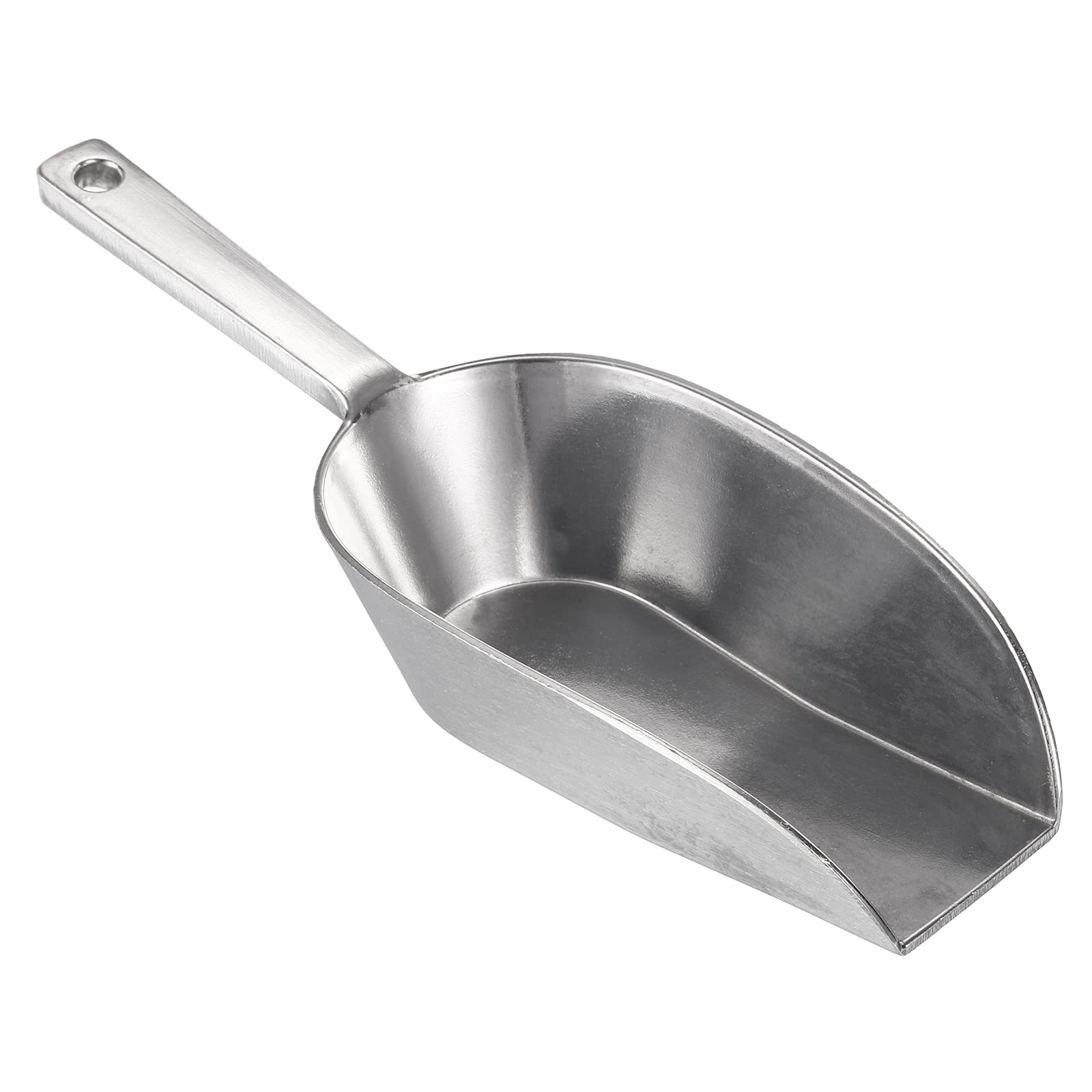 PATIKIL Ice Scoops, Aluminum 7.09" Small Ice Maker Flour Cereal Sugar Utility Shovel for Kitchen Bar Party, Silver Tone