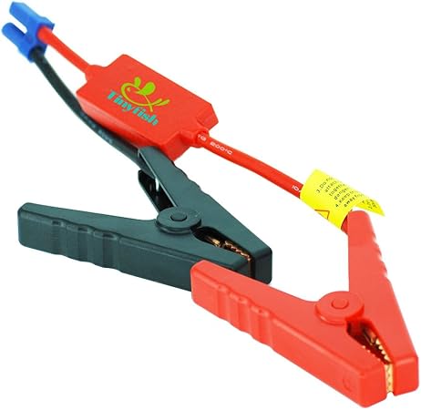 Amazon Tinyfish交換用ワニクリップec5バッテリージャンパーケーブル シリコンブースタージャンパケーブル 自動車ジャンプスターターec5コネクタ緊急ジャンパケーブルワニ口クリップ車12 Vポータブル車用ジャンプst ブースターケーブル 車 バイク
