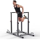 K KiNGKANG Dip Bar Station Set, 9 Level Adjustable, 1200lbs Heave Duty Dip Station for Full Body Workout Fitness,Functional Parallettes Bars
