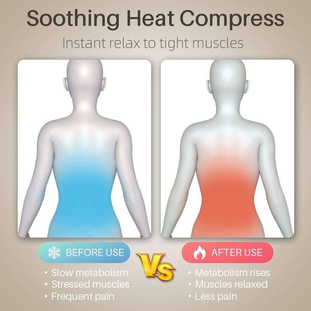 Lower Back Massager for Back Pain, Cordless Back Massage Belt with Heat for Women Men: Health & Personal Care