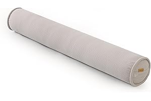 Ailuteie Long Round Body Pillow for Adults – Corduroy Cervical Roll Bolster Pillow, Firm Support for Spine Alignment & Side Sleeping,59 x 7.87 Inches,Beige Gray