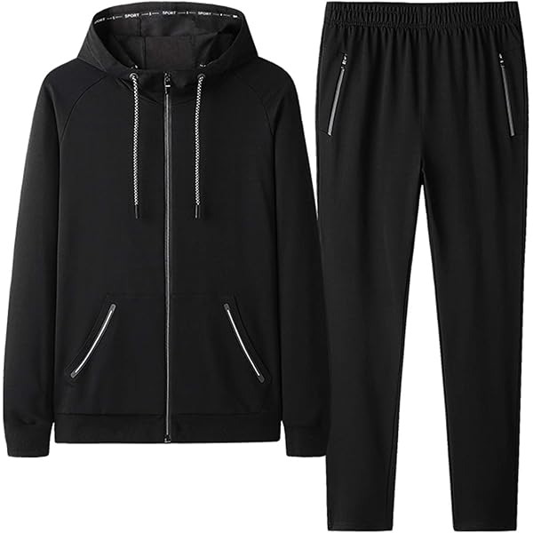Spring Autumn Men Casual Sports Joggers 2 Pieces Tracksuit Sets
