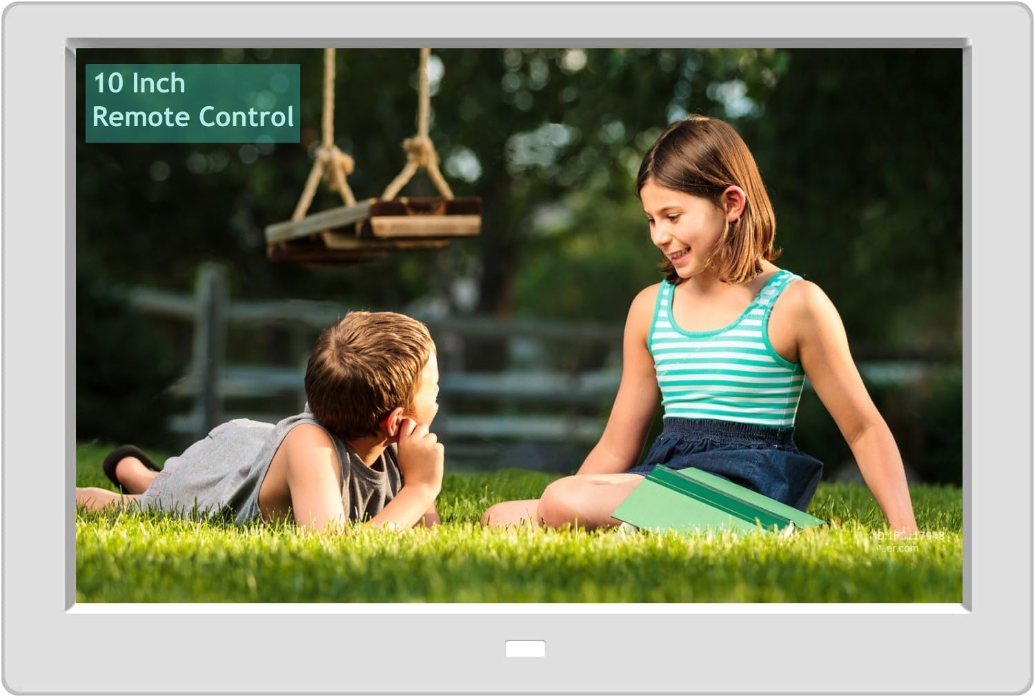 Photo 1 of 10.1 Inch USB Digital Picture Frame, Non-WiFi SD Card Electric Photo Frame IPS Screen HD Display with Remote Control, Digital Photo Frame with USB Port Support Video and Slideshow, Gift for Seniors