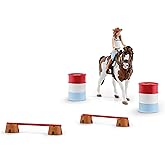 Schleich Horse Club, Horse Toys for Girls and Boys, Hannah's Western Riding Horse Set with Rider and Horse Toy, 12 Pieces, Ages 5+