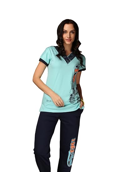 Women's Pure Cotton Printed Night Suit