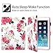 Dteck Case for iPad 6th Generation 2018 /iPad 5th Generation 2017 /iPad Air 2 2014 /iPad Air 2013 Tablet 9.7 Inch - Pretty Wallet Stand Wallet Flip Leather Cover Case with Stylus Pen, Pink Flowers