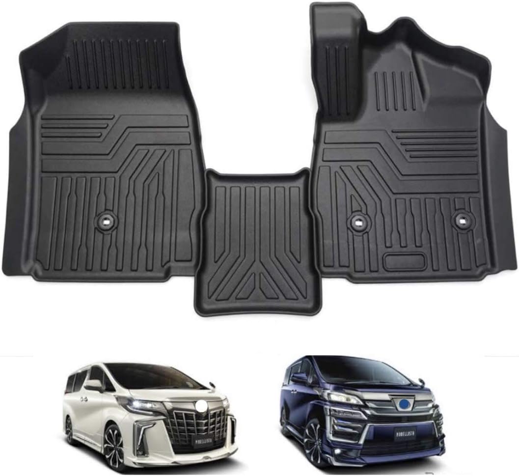 Amazon アルファード30系 ヴェルファイア30系前後期 3d 立体 フロアマット 水洗い可 抗菌効果 耐汚れ 耐摩擦 ラバーマット ゴムマット 保護パーツ カー用品 3枚セット フロアマット 車 バイク