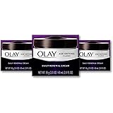 Olay Age Defying Classic Daily Renewal Cream, Face Moisturizer, 2.0 fl oz -Pack Of 3 (Packaging may Vary)