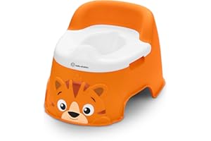 Baby Einstein Tinkle and Reveal Tiger Potty Training Toilet, Non-Skid Toddler Potty, Removable Bowl, Ages 18+ Months
