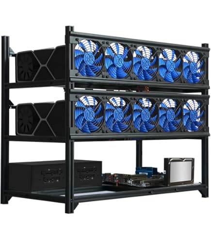 Amazon.com: AAAwave 12GPU Mining Rig Frame (Black) and 12 x