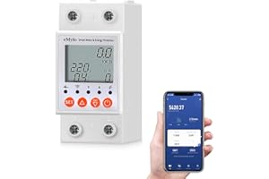 CHATTHEN eMylo Smart Watt Meter Single-Phase AC 63A 80-400V, Tuya WiFi Power Meter Energy Monitor APP Remote Control, Circuit Breaker and Leakage Protection Suitable for Apartment Factory Home Energy Monitor