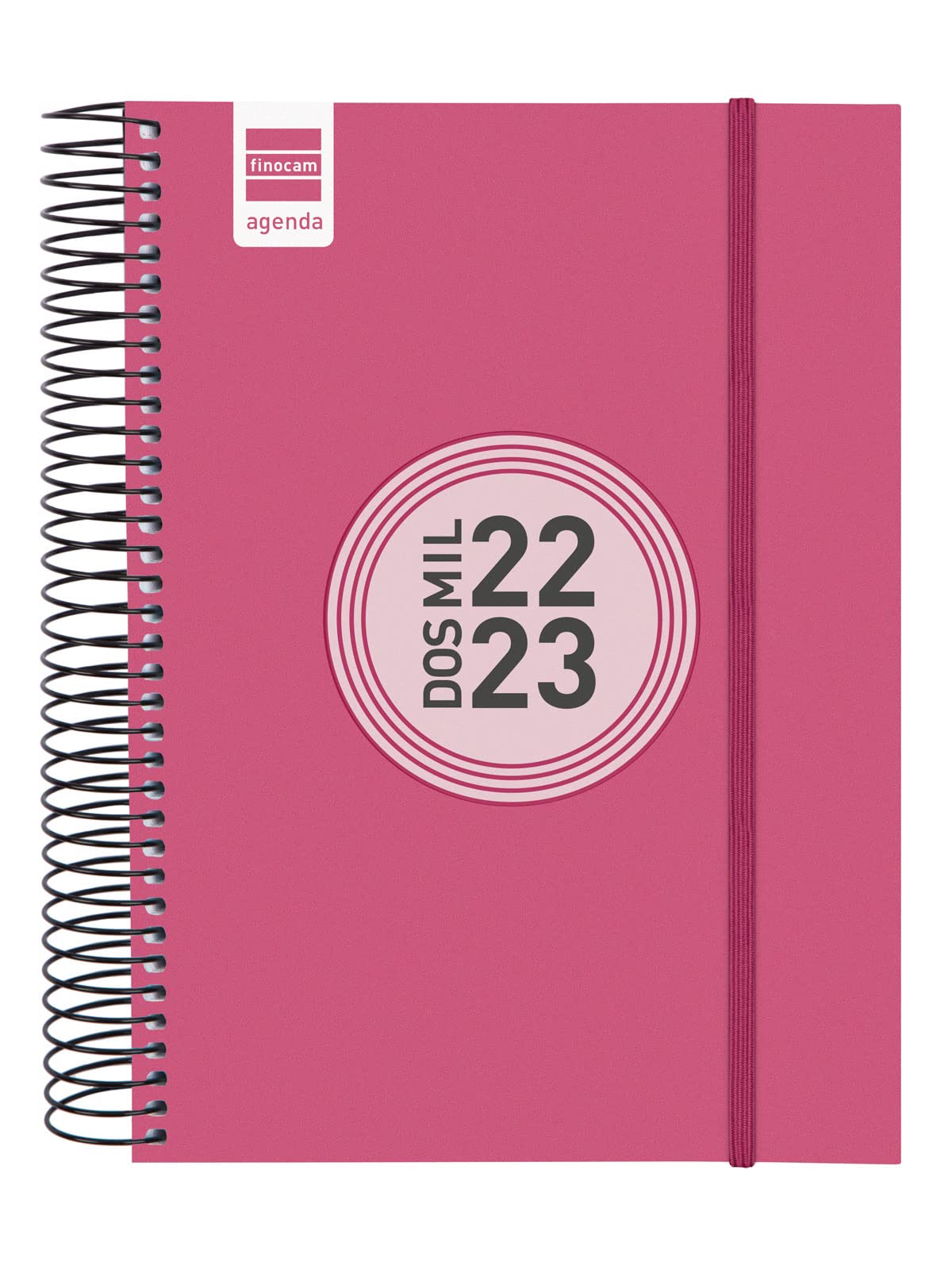 Finocam - Diary 2022 2023 Espir Colour 1 Day Page September 2022 - August 2023 (12 months) Spanish Pink