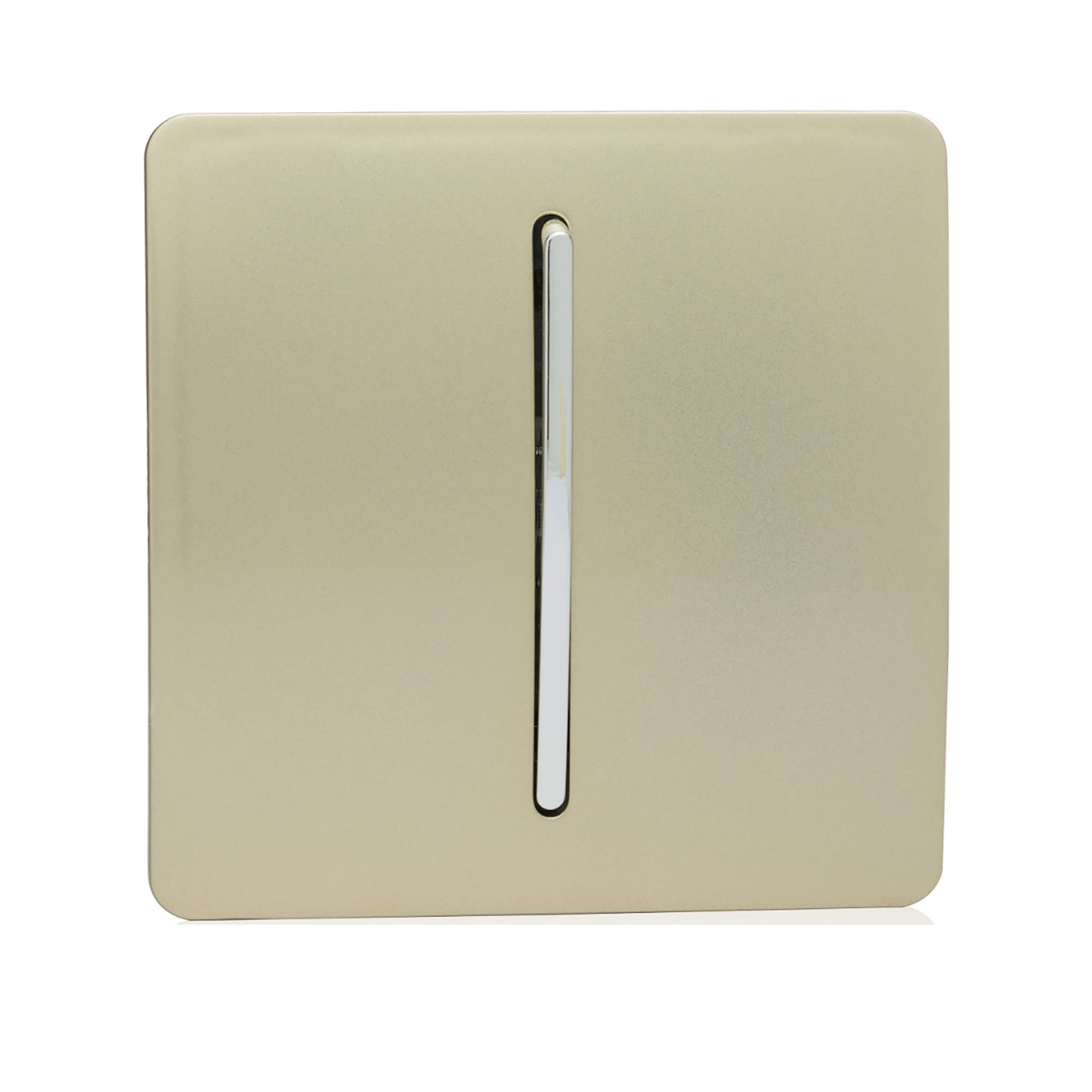 Trendi 1 Gang 1 Way Artistic Modern Glossy 10 Amp Rocker Tactile Light Switch Gold ART-SS1GO