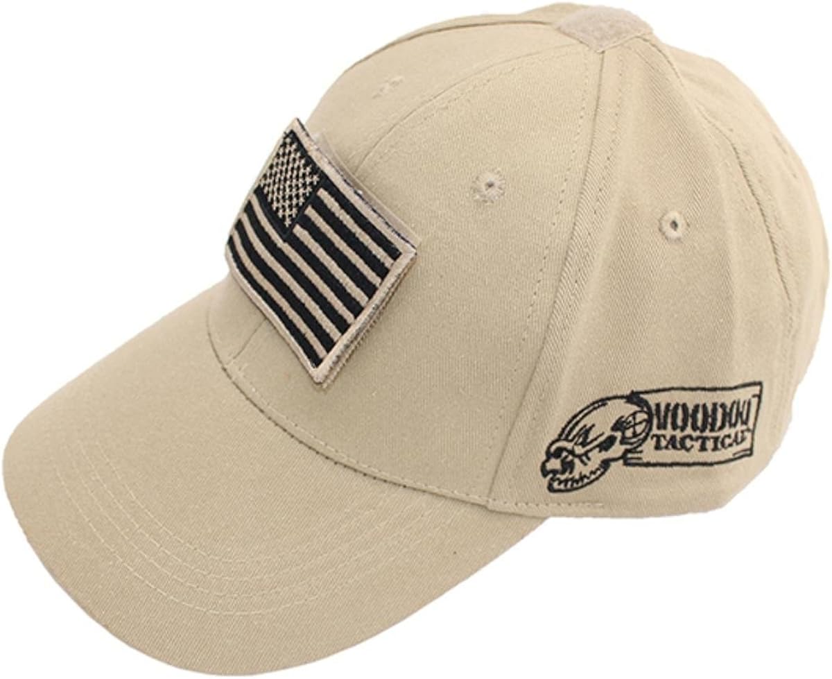 Voodoo Tactical Sand Contractor Baseball Cap Hat w/ Velcro USA Flag Patch Amazon.co.uk Clothing