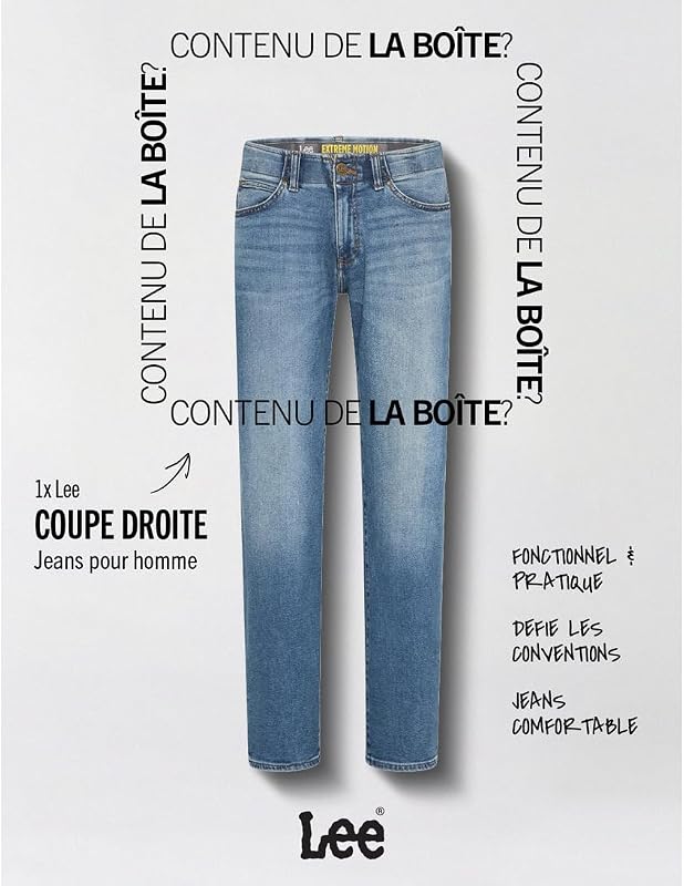 - Jean Homme - Coupe Droite Regular - Extreme Motion - General