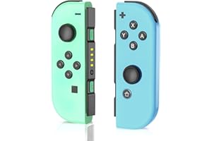 BELOPERA Controllers for Nintendo Switch Controller Compatible with Switch Lite/OLED,Left and Right Switch Joypad Wireless with Wake Up, Dual Vibration, Motion Control Function (No NFC) - Blue_Green