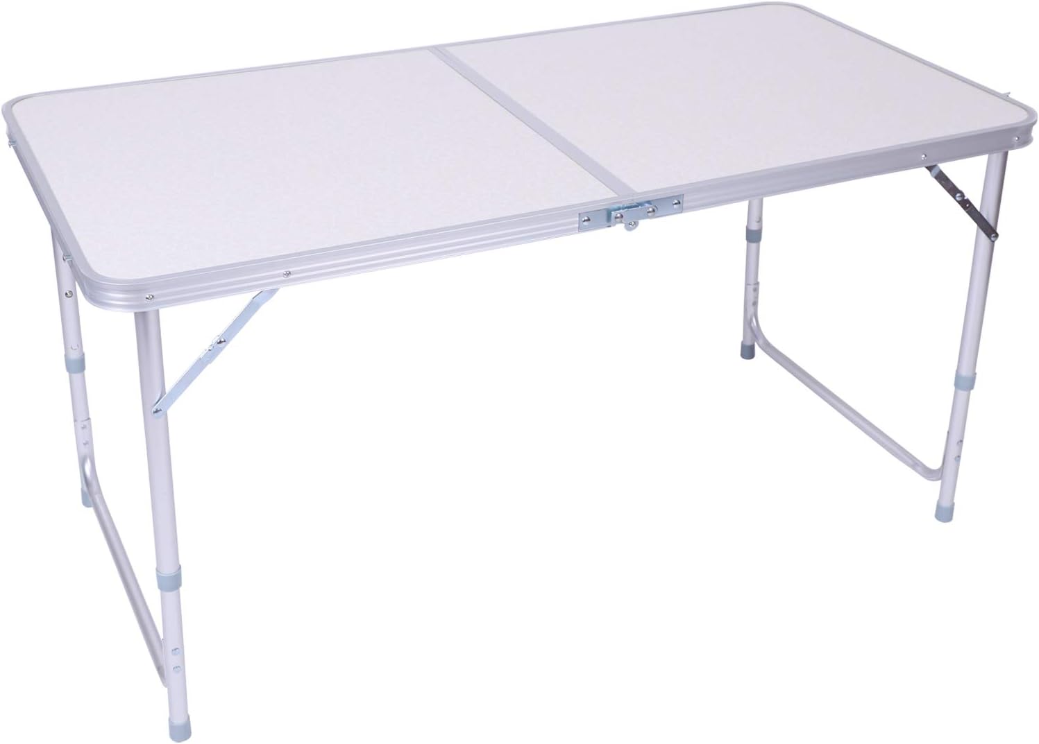 Zelphane Folding Camping Table Height Adjustable, 4 Feet Aluminium Portable Picnic Table Lightweight for Camping Beach Outdoor Party BBQ: Kitchen & Dining