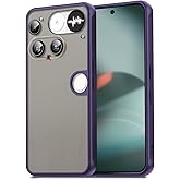 Qiinogow Case for Nothing Phone 3,Translucent Matte Hard PC Back & Soft TPU Bumper Protective Phone Cover with Dropproof,Anti-Fingerprint,Slim Frosted Case,Purple