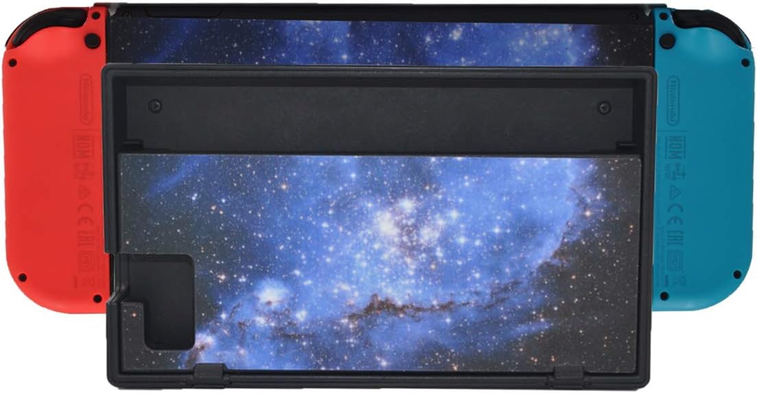 Taifond Full Set Faceplate Skin Decal Stickers for Nintendo Switch with 2Pcs Screen Protector (Console & Joy-con & Dock & Grip) -Blue Galaxy: Computers & Accessories