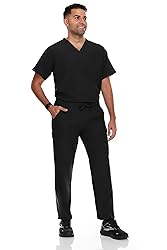 Hey Collection Men Stretch Scrubs Set V-Neck Scrub