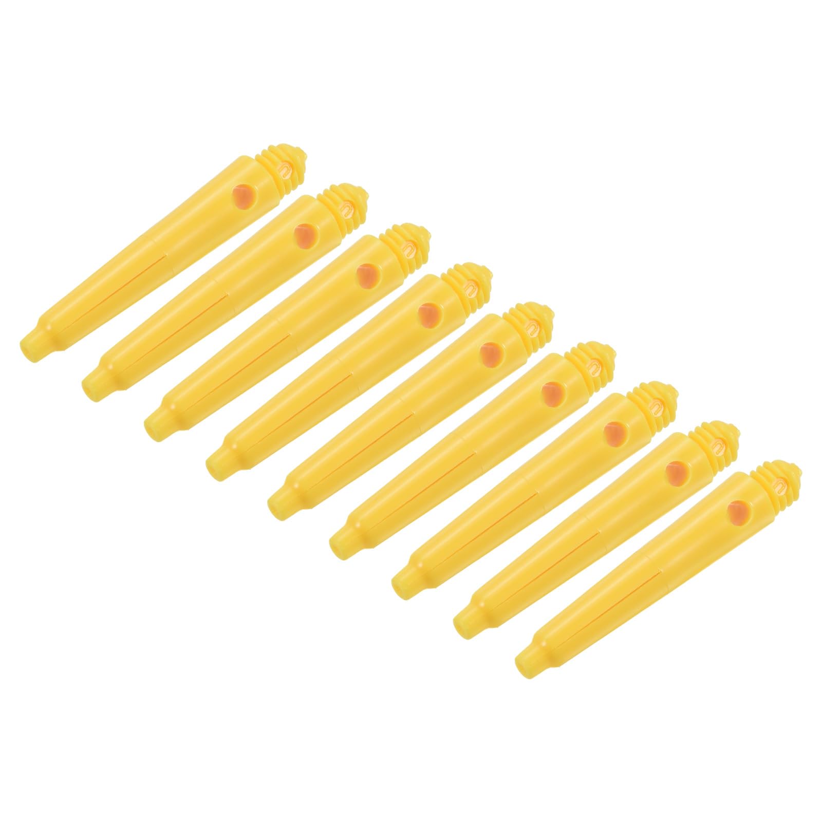 PATIKIL 27mm Dart Shafts, Medium 2BA Thread Plastic Dart Stems Dart Accessories for Steel Tip - 12 Pack (Yellow)