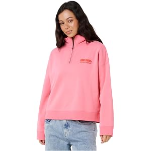 Rip Curl 2026 Womens Surf Puff 1/4 Zip Crew Fleece 07WWFL - Pink
